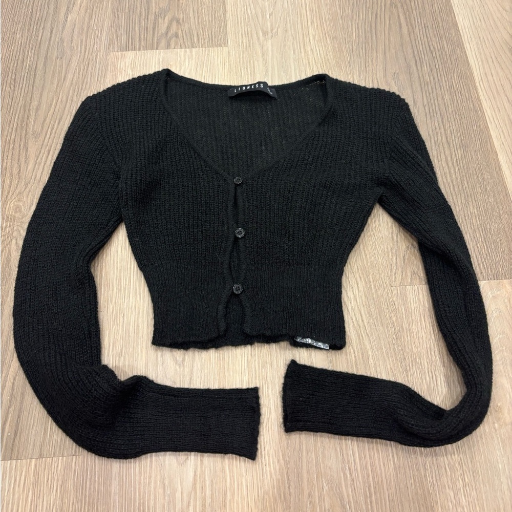 LIONESS BLACK CARDIGAN
